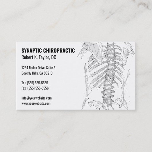 Geometrische wervelkolom Visitekaartjes (Voorkant)