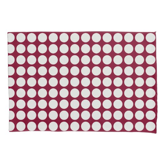 Geometrische witte poolpunten op elke kleur kussensloop (Voorkant)