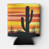 Geometrische woestijnzon blikjeskoeler (Voorkant)