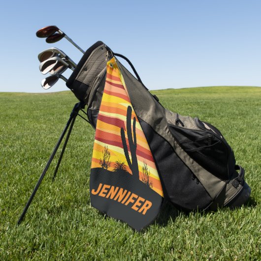 Geometrische woestijnzon golfhanddoek (Groen)