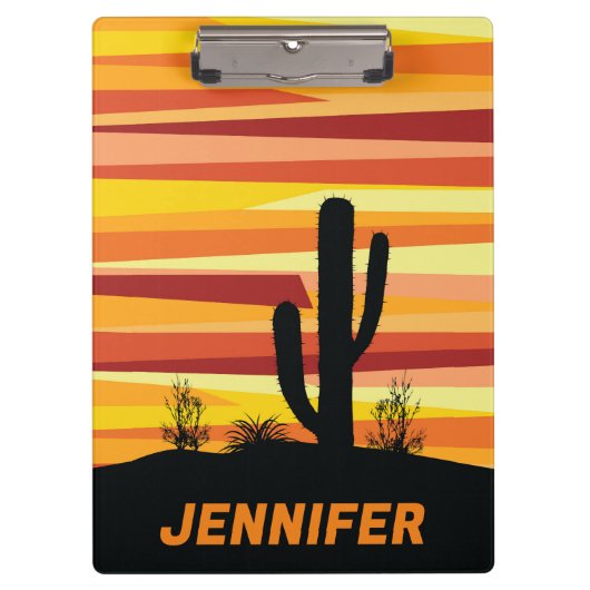 Geometrische woestijnzon klembord (Voorkant)