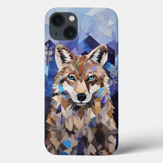 Geometrische Wolf Berg Case-Mate iPhone Case (Achterkant)