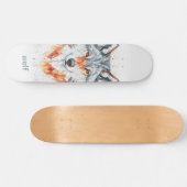 Geometrische wolf skateboard (Horizontaal)