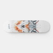 Geometrische wolf skateboard (Horizontaal)