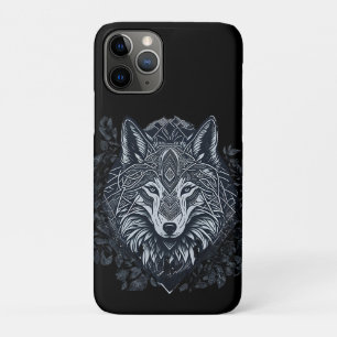 Geometrische Wolf Stam Noordse Kunst iPhone 11 Pro Hoesje