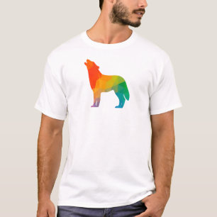 Geometrische wolf T-Shirt