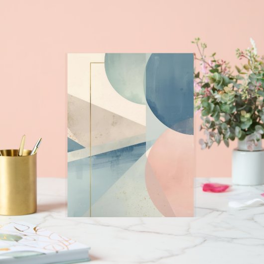 Geometrische zachte tonen - Abstracte pastelwand Acryl Bord (Huwelijk)