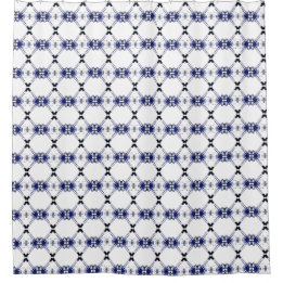 Geometrische zeemacht zwart-wit-douchergordijn douchegordijn