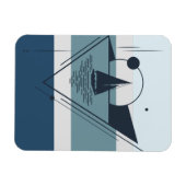 Geometrische Zeilboot Moderne kunst Magneet (Horizontaal)