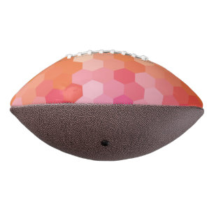 Geometrische zeshoekige vormen Roze geel American Football