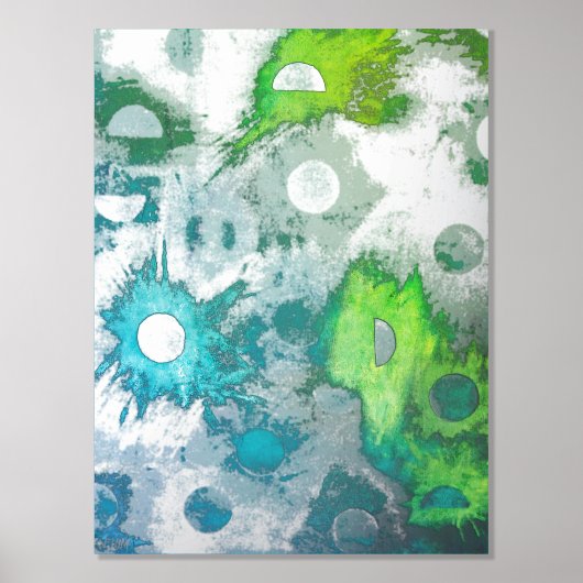 Geometrische zilverfolie print (Voorkant)