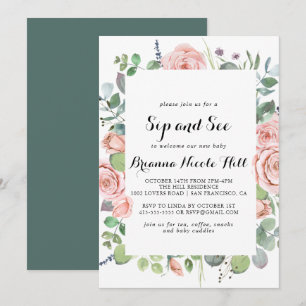 Geometrische zomer Breeze Floral Sip en zie Kaart