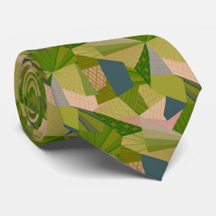 Geometrische zomervelden stropdas