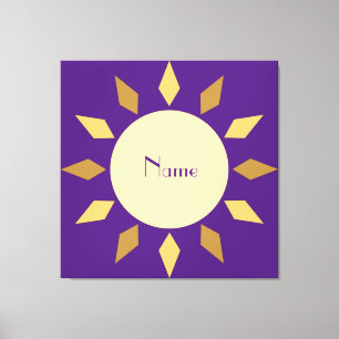 Geometrische zon Cirkel Thunder_Cove Canvas Afdruk