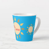 Geometrische zon Cirkel Thunder_Cove Latte Mok (Rechterhoek)