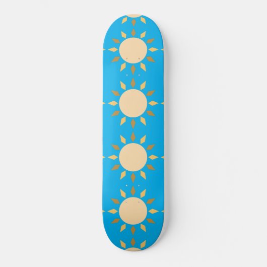 Geometrische zon Cirkel Thunder_Cove Skateboard (Voorkant)