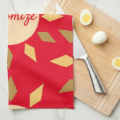 Geometrische zon Cirkel Thunder_Cove Theedoek (Quarter Fold)