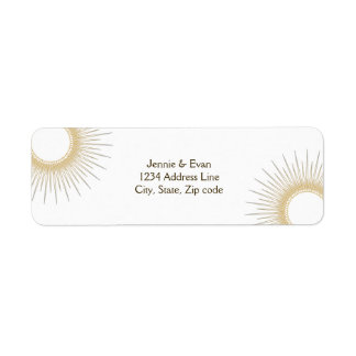 Geometrische zon Modern & Elegant Wedding Etiket