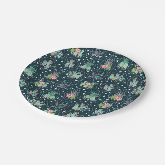 Geometrische zuiger papieren bordje (Gekanteld)