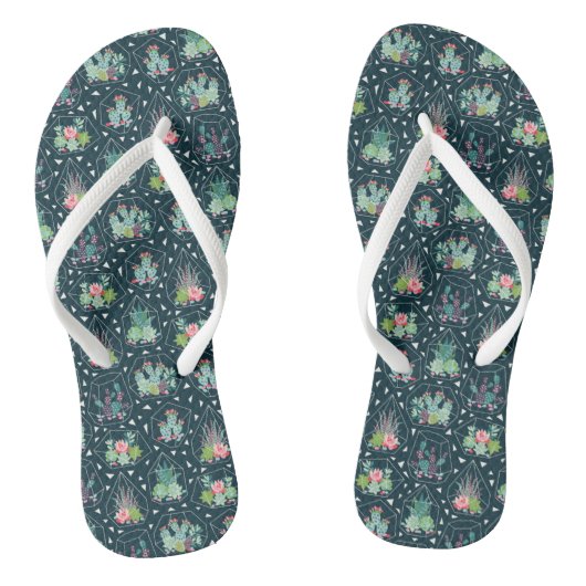 Geometrische zuiger patroon teenslippers (Voetbed)