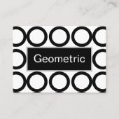 Geometrische zwart-witcirkel visitekaartje (Voorkant)