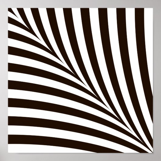 Geometrische zwarte en witte zebrastrepen poster (Voorkant)