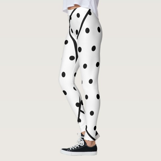 Geometrische zwarte stippen leggings (Links)