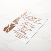 Geometry Blush Gold Weddenschap geperst Folie Uitnodiging (Gedraaid)