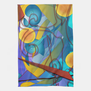 Geometry Collage Theedoek