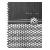 Geometry Hexagon Motif Black White Journal (Devant)