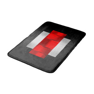 Geometry Modern Red Gray Silver Oriental VIP Badmat