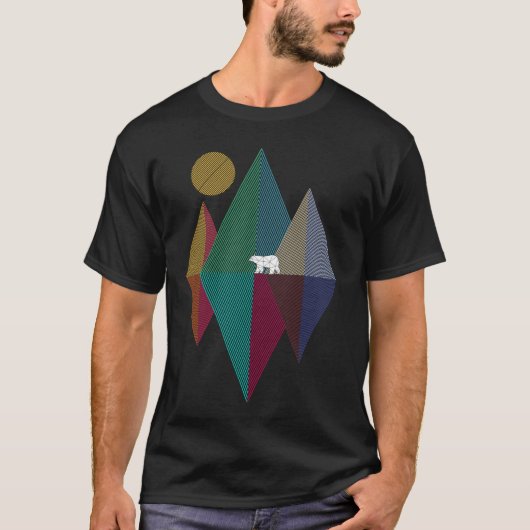 Geometry mountain bear t-shirt (Voorkant)