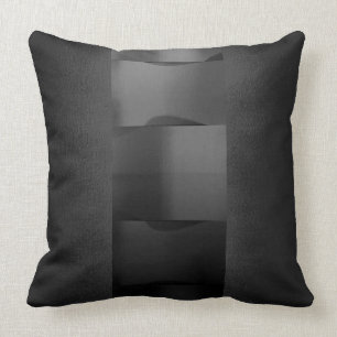 Geometry Plum Paars 3-Dimensional Black Grey Kussen