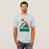 Geometry Shape Mountain Sunset T-Shirt (Devant entier)