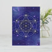 Geometry Space Blue Kaart (Staand voorkant)