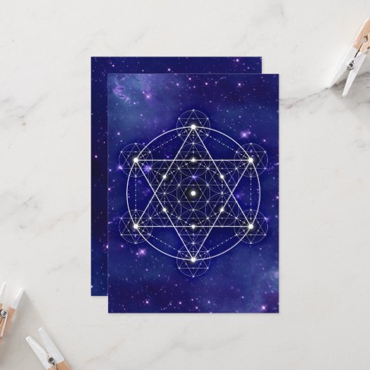 Geometry Space Blue Kaart (Voorkant / Achterkant in situ)