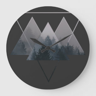 Geometry Triangles Misty Forest Grote Klok