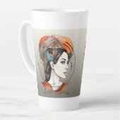 geopenbaarde schoonheid latte mok (Linkerhoek)