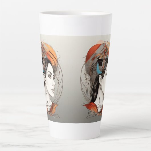 geopenbaarde schoonheid latte mok (Voorkant)