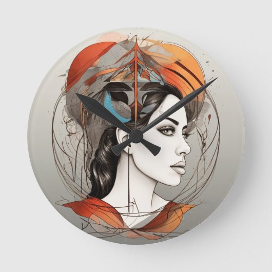 geopenbaarde schoonheid ronde klok (Voorkant)