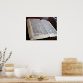 Geopende Bijbel Poster (Keuken)