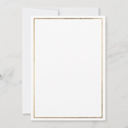 Geophisticeerd wit goud tropisch gebladerte RSVP Kaart (Achterkant)