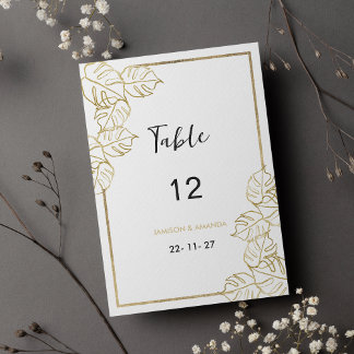Geophisticeerd wit goud tropische tafel Nummers Kaart