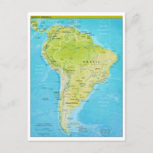 Geopolitieke regionale kaart van Zuid-Amerika