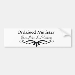 GEORDAINEERDE MINISTER GIFTS BUMPERSTICKER