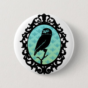Geordende omwoelde boomkorren ronde button 5,7 cm