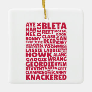 Geordie slang Noordelijk Engels taal Keramisch Ornament
