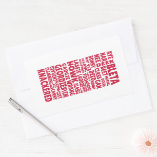 Geordie slang Noordelijk Engels taal Rechthoekige Sticker