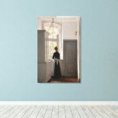 Georg Achen - Het droomraam in het oude Liselund Canvas Afdruk (Insitu (Houten vloer))