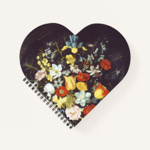 Georg Flegel Big stuk bloemen (niche) Notitieboek